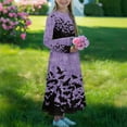 thumbnail image 3 of DISNIMO Purple Halloween Bat Girls Dresses Long Sleeve Girls Dresses Size 9-10 Dresses For Kids 2024 Casual Fall Frock for Kids Swing Dress Long Sleeve Midi Sun Dress with Side Pockets, 3 of 7