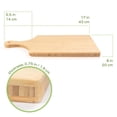 thumbnail image 4 of BambooMN Bamboo Paddle Cutting and Serving Board, Kitchen Cutting Board with Handle - 17" x 8" x 0.75" - 10 Pieces, 4 of 8