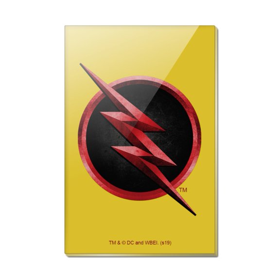 The Flash TV Series Reverse Flash Logo Rectangle Acrylic Fridge Refrigerator Magnet