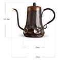 thumbnail image 2 of Geiomoo Copper Coffee Pot, Gooseneck Tea Kettle for Drip Coffee, Ear Hanging Coffee Hand Brewer with Lid, 2 of 7
