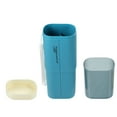 thumbnail image 7 of Large Capacity Toothbrush Case with Cups Traveling Toothbrush Holders PP PE Blue Beige 7.87"x3.07"x2.28", 7 of 7