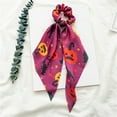 thumbnail image 1 of Halloween Women Hair Bands Hair Scrunchies Flower Pattern Scarf Ties Bowknot Ropes, 1 of 3