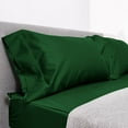 thumbnail image 2 of 6 Piece Sheet has Zipper Sheet Set, California King Size 15 Inch Deep Pocket, 800 TC, Solid Green Color., 2 of 9