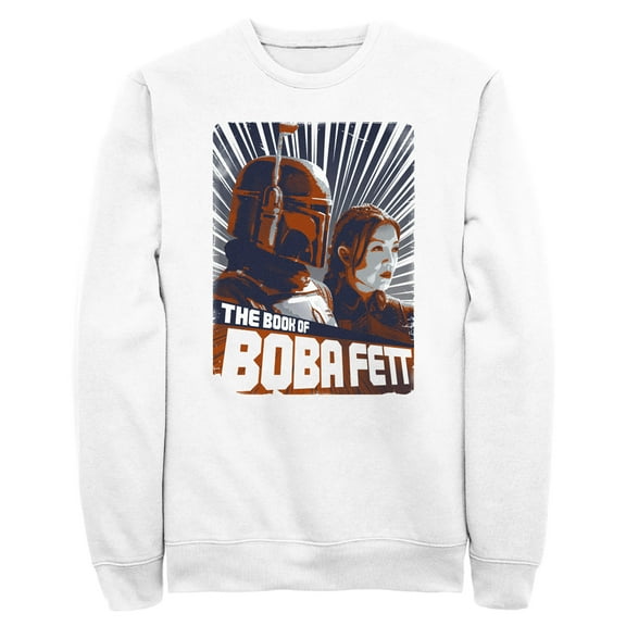 Men's Star Wars: The Book of Boba Fett Fennec and Boba Poster Sweatshirt White X Large