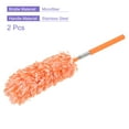 thumbnail image 3 of Uxcell Microfiber Duster 13.8 to 32.7 Inch Extendable Dusting Brush Orange, 2 Count, 3 of 5