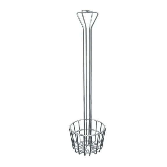 Focus Foodservice 470 Tortilla Fryer Basket, Large Size, Chrome Plated Wire Construction, 6-1/4" x 25"