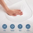 thumbnail image 4 of BEDLORE Queen Mattress Topper for Back Pain Relief, Plush Pillow Top Mattress Pad with 6-18 inch Deep Pockets, Soft Machine-Washable Cover（White）, 4 of 10