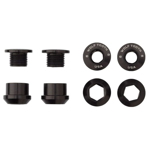 Wolf Tooth 1X Alloy Chainring Bolts Set of 4 - Black