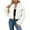 White, variant on Women's Faux Fur Cropped Jacket, Notch Lapel Plush Short Coat, Long Sleeve Fleece Outerwear, Winter Warm Shaggy Top, Casual Fall Clothing with Pockets Beige L