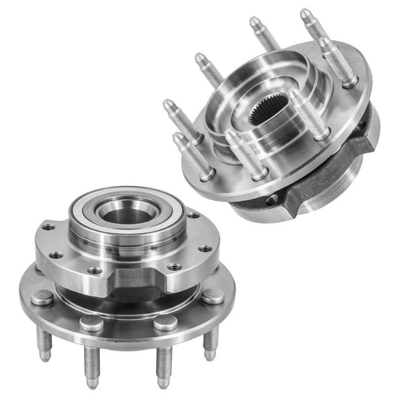 Detroit Axle - 2pc Rear Wheel Bearing Hubs for GMC Chevy Sierra Silverado 1500 2500 HD
