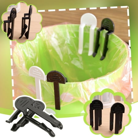 

Kitchen organization kitchen Garbage Clamp Garbage Rubbish Bag Clip Anti-Slip Clip Holder 2PC Fragarn