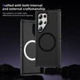 thumbnail image 3 of Phone case Compatible with Samsung Galaxy S22 Ultra Magnetic Case [Compatible with MagSafe] Tough Rugged Matte Slim Shockproof Anti-Fingerprint Anti-Scratch Protective Cover, Black, 3 of 8