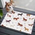 thumbnail image 4 of Beige Brown Horses 2'x3' Washable Rug, Horseshoes Farmhouse Abstract Art Non-Slip Soft Doormat Area Rugs for Entrance Bathroom Bedsides, StainResistant Carpet for Kitchen Bedroom, Entryway Floor Mat, 4 of 9