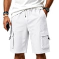 thumbnail image 2 of DagobertNiko Cargo Shorts for Men Elastic Waist Drawstring Shorts Quick Dry Loose Fitted Summer Shorts with Pockets, 2 of 6