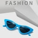thumbnail image 5 of Vintage Cat Eye Gafas de sol Unisex Gafas de sol pequeñas Gafas UV400 (Azul) Tmvgtek Deportes Acuáticos, 5 of 7