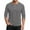 Dark Gray, variant on FAIWAD Mens Shirts 3/4 Sleeve Button Lightweight Shirts Casual Comfy Workout Athletic Daily T-Shirts