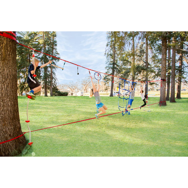 Slackers 36 foot Ninjaline Kit with 7 Hanging Obstacles, The