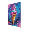 thumbnail image 2 of 8x12 inch Ice Cream Shop Decorative Painting Colorful Sweet Cone,Ice Cream Shop Canvas Decor Accessory,Funny Sweet Cone Prints Paintings,Gift For Sweet Cone Lover,Kitchen,Cafe,Ice Cream Shop, 2 of 6