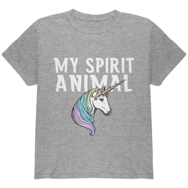 My Spirit Animal Unicorn Heather Grey Youth T-Shirt - X-Large(18) - My Spirit Animal Unicorn Heather Grey Youth T-Shirt - X-Large(18) -