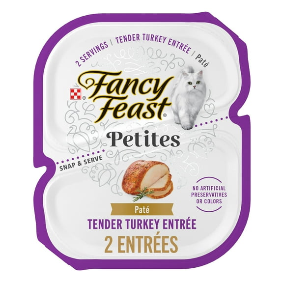 (12 Pack) Fancy Feast Gourmet Pate Wet Cat Food, Petites Ocean Whitefish & Tuna Entree, 2.8 oz. Tubs [Multiple Sizes and Flavors]