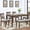 Walnut, variant on Gray Color, 6 - Piece Dining Set - Comfortable Seating for Gatherings - Dining Room Use - Durable Tabletop