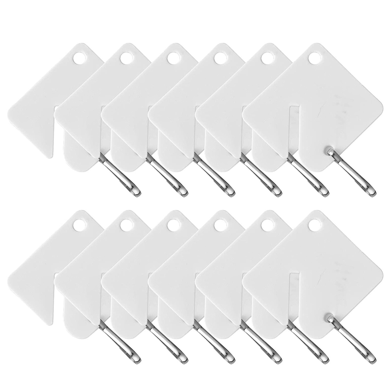 CANKER 60x/Set Rack Key Tags Slotted with Snap Hook Key Identify Tags