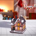thumbnail image 4 of Adorno navideño de resina en miniatura con luz LED para casa de pueblo con nieve 75 cm x 65 cm x 55 cm, 4 of 7
