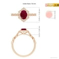 thumbnail image 4 of ANGARA Natural Oval 1 ct Ruby Trillium Floral Shank Ring in 14K Rose Gold for Women (Size-7x5mm) | July Birthstone, Birthday, Anniversary, Jewelry Gift for Women | Natural Ruby Ring, 4 of 9