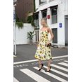 thumbnail image 1 of New Women's Tie Front V Neck Spaghetti Strap Button Down A Line Backless Swing Midi Dress, 1 of 7