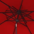 thumbnail image 3 of SAFAVIEH Venice 9' Market Crank Double Top Patio Umbrella, Red, 3 of 6