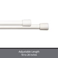 thumbnail image 3 of Kenney 7/16" White Adjustable Spring Tension Rod, 18"-28", 3 of 5