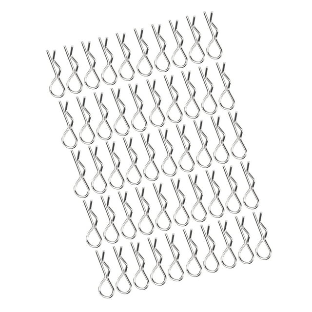 50 Pines De Clip RC, Pasadores De Clip, Pasador De Clip De Cuerpo Tipo R Adecuado Para Carcasa De Coche RC Escala 1/10 1/12 1/16