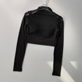 thumbnail image 4 of Camisola de malla Sexy para mujer, traje de Yoga, Sujetador deportivo de manga larga con almohadilla para el pecho, ropa interior para correr, capa inferior, Top de Fitness, 4 of 6