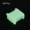 thumbnail image 3 of Uxcell Plastic Floss Bobbins Thread Cards Cross DIY Sewing, Green 100 Pack, 3 of 5