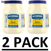 2 PACK - Hellmann's Real Mayonnaise 0g Trans Fat - 64 oz (Total 128 oz)