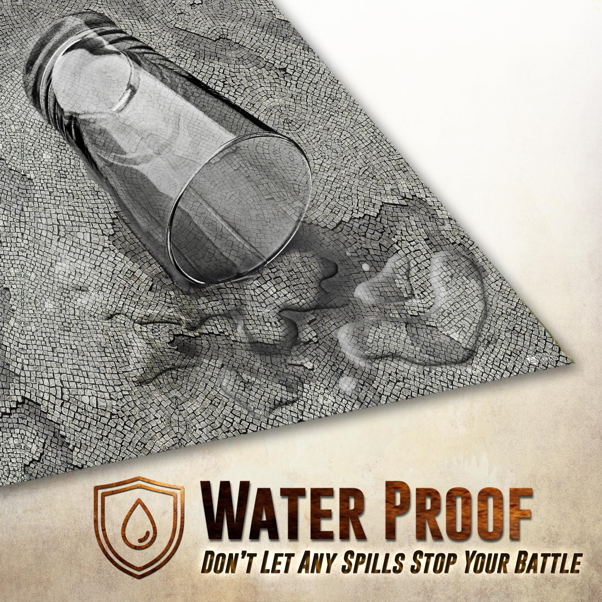 Battle Game Mat for DND - [48" x 72"] Wargaming Tabletop Map - Gaming Board for Warhammer 40k, Dungeons and Dragons, Wargame RPG - Vinyl Gaming Stone Terrain