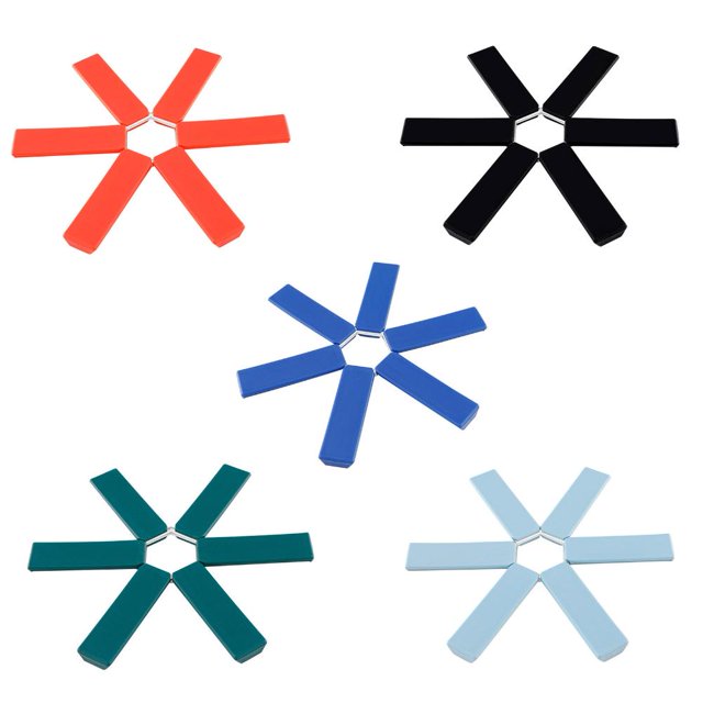 Manteles individuales plegables, almohadilla para cazuela antiescaldado, soporte para olla, uso doméstico (negro) Wdftyju Libre de BPA