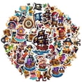 thumbnail image 2 of 35pcs-50pcs Colorful Kids Stickers Pirate Animal Stickers Skull Pack for Luggage Phone Laptop, 2 of 9