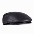thumbnail image 5 of Handmade Men’s Real Leather Newsboy Cap – Vintage Sheepskin Leather Flat Cap, Classic Cabbie Driver Ascot Hat, 5 of 7