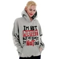 thumbnail image 3 of Funny Not Perfect But Not You Joke Unisex Plus Fleece Graphic Hoodie Brisco Brands 2X, 3 of 5