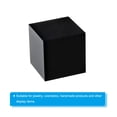 thumbnail image 3 of Unique Bargains 1.5'x1.5'x1.5' Jewelry Display Riser Polished Acrylic Cube Display Stand Block Collection Showcase, Black, 3 of 5
