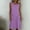 Purple, variant on QUNYINEY Cotton Linen Summer Sundresses for Women Sleeveless Midi Blue Casual Tank Dress with Pockets Crew Neck Loose Fit Dresses