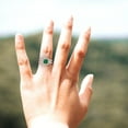 thumbnail image 5 of 2.16 ctw 3 Stone Anniversary Ring for Women | Round Cut Simulated Emerald | Hyperallergenic Solid 14K Rose Gold, 5 of 5