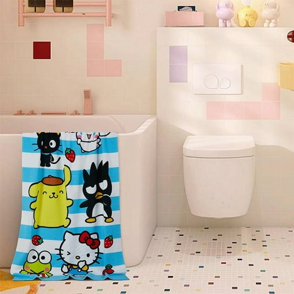Hello Kitty and Friends  Beach Bath Pool Towel 27 in x 54 in for Kids and Adult