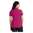 thumbnail image 2 of Port Authority Women's Core Classic Pique Polo Shirt Pink Azalea X-Small, 2 of 3