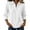 White, variant on Bosfbaoi 3/4 Sleeve Collared Tops for Women Solid V Neck Henley Casual Blouses