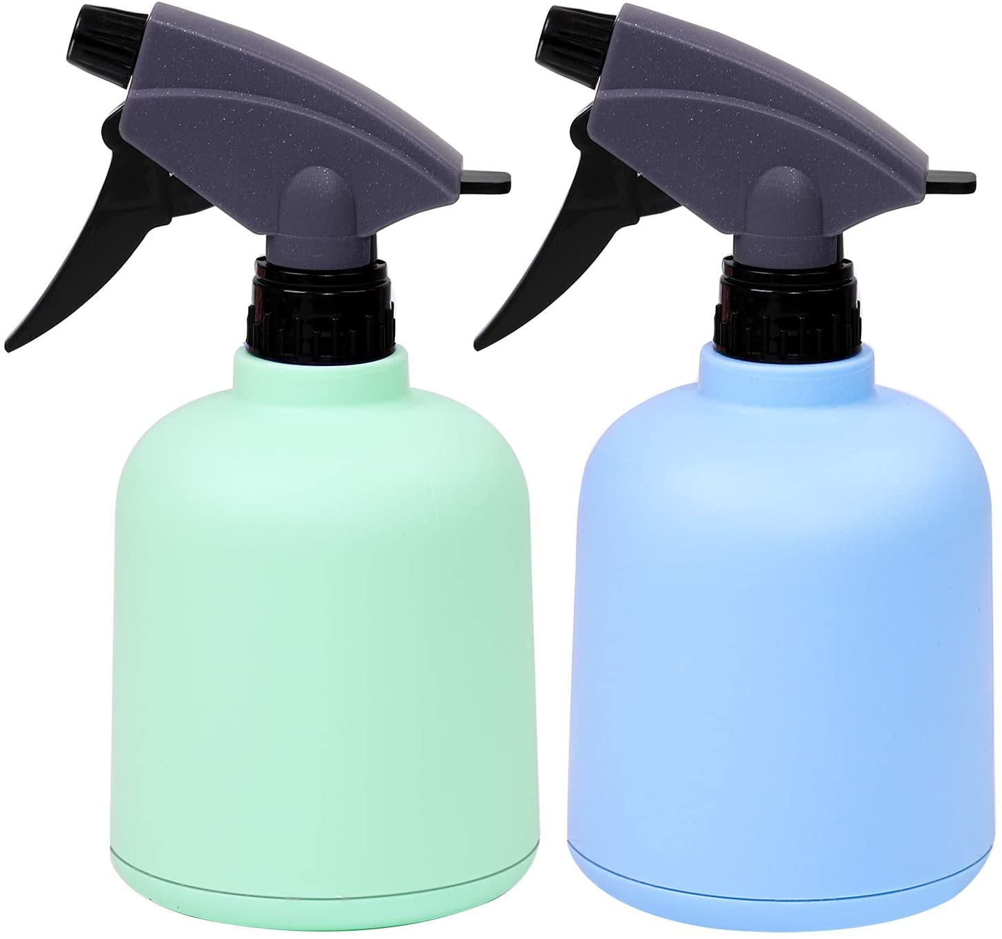 600ml Cleaning URATOT 2 Pieces Blue and Green Plastic Spray Bottle Empty Spray Bottle Colorful Bottles for Gardening