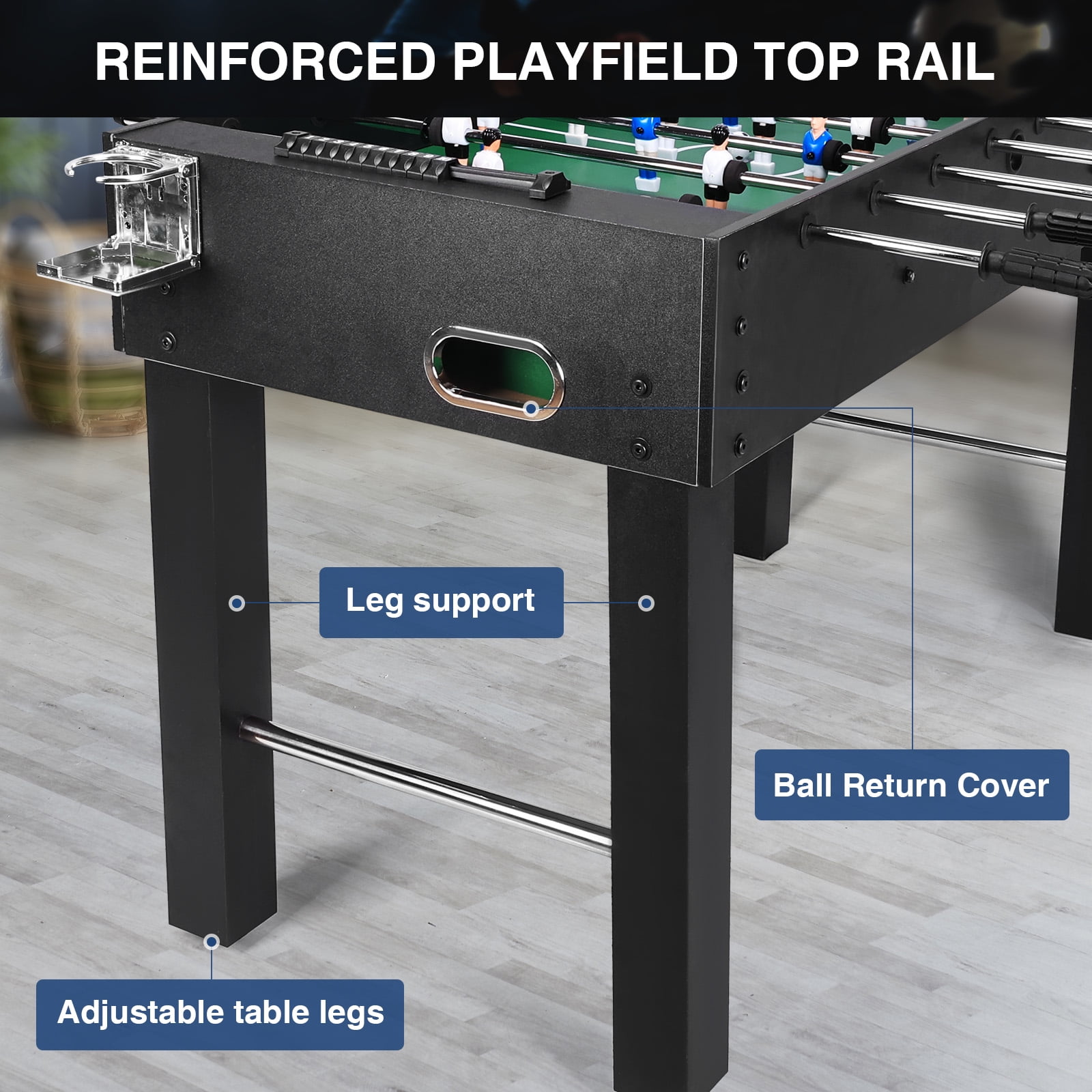 golytefs Competition Sized Foosball Desk Wear Resist Manual Football Playing Table Reusable for Friends And Family Playing