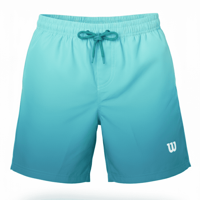 Traje de Baño Deportivo Wilson para Hombre Tipo Cargo Bolsas Laterales Jareta Ajustable Color Verde Degradado Degradado Talla G