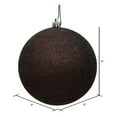 thumbnail image 2 of Vickerman 8" Chocolate Glitter Ball Ornament, 2 of 5